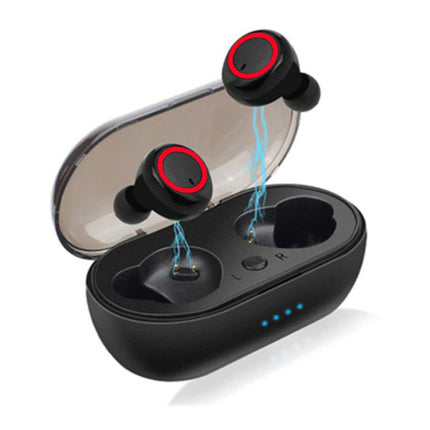A2 Draadloze Oortjes - Touch Control Oordopjes TWS Bluetooth 5.0 Earphones Earbuds Oortelefoon Zwart-Rood