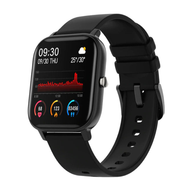 P8 Smartwatch Smartband Smartphone Fitness Sport Activity Tracker Horloge OLED iOS iPhone Android Zwart Siliconen Bandje