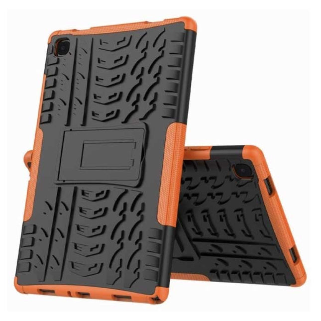 Samsung Galaxy Tab A7 (10.4") Shockproof Cover met Kickstand - Multifunctioneel Hoesje Case Oranje