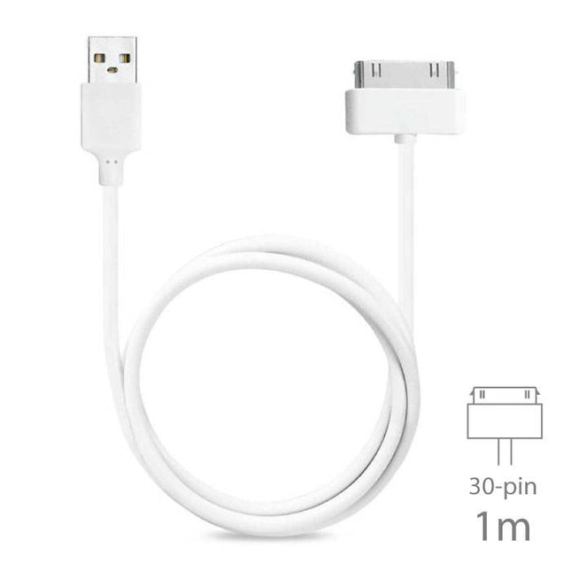 3-Pack 30-pin USB Oplader voor iPhone/iPad/iPod Kabel Charging Charger Data Sync Cable 1 Meter