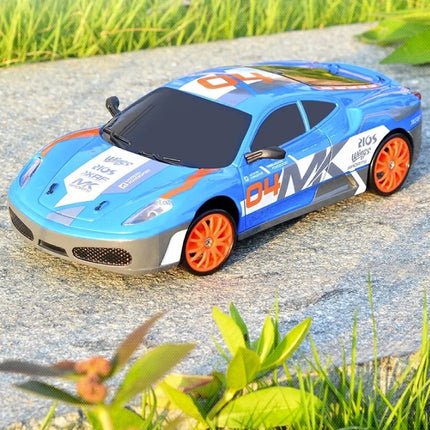 RC Auto met Afstandsbediening - GTR Model - Hoge Snelheid Drift met LED Licht op 1:24 Schaal - Grijs