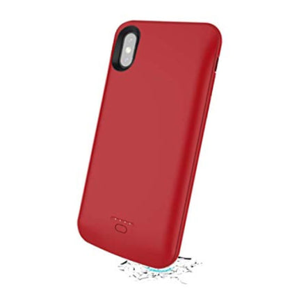 iPhone XS Max 5000mAh Slim Powercase Powerbank Oplader Batterij Cover Case Hoesje Rood