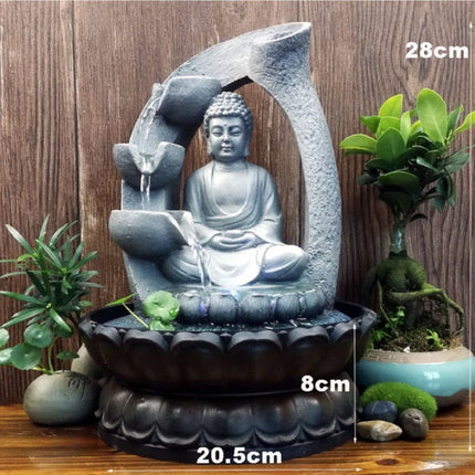 Boeddha Sier Waterval - LED Verlichting - Zen Garden Feng Shui Fontein Decor 