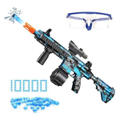 Elektrische Gel Blaster met 10.000 Balletjes - M416 Model Water Speelgoed Foam Shooter Blauw