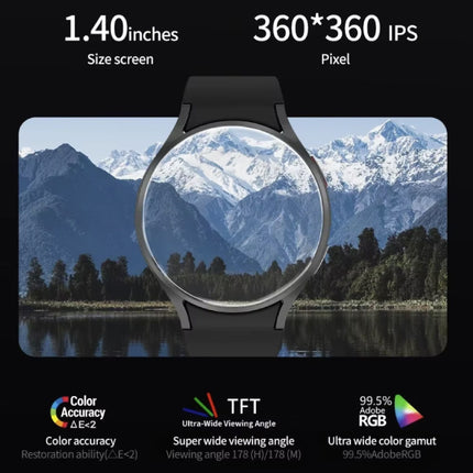 Universe Watch 6 Smartwatch - Mesh Bandje - 1,40" Display - Hartslag Zuurstof Sport Tracker Horloge - Zilver