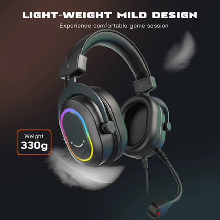 RGB Gaming Headset - Voor PS4/XBOX/Switch/PC 7.1 Surround Sound - Headphones Koptelefoon  met Microfoon Wit
