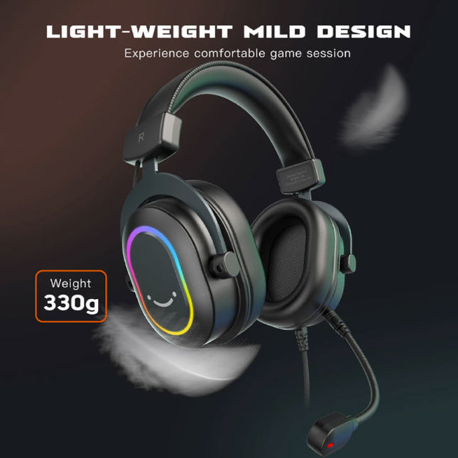 RGB Gaming Headset - Voor PS4/XBOX/Switch/PC 7.1 Surround Sound - Headphones Koptelefoon  met Microfoon Wit
