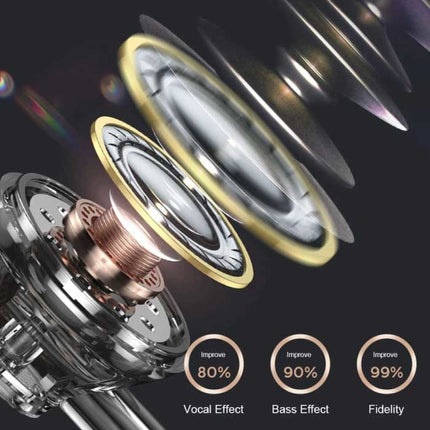 XF06 Oordopjes met Microfoon - 3.5mm AUX Oortjes Wired Earphones Oortelefoon Zwart