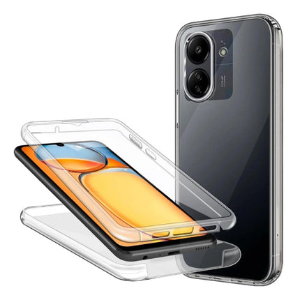 360° Hoesje voor Xiaomi Poco X7 Pro - Transparant TPU Full Body Silicone Case + PET Screenprotector