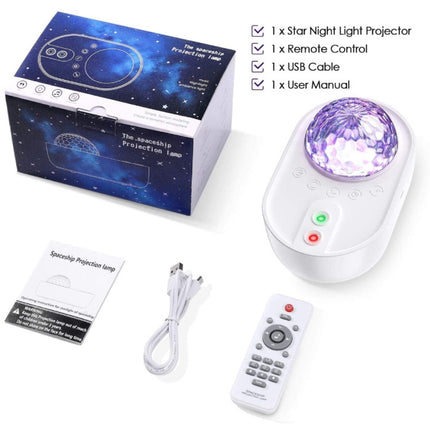 Sterren Projector met Afstandsbediening - Bluetooth Sterrenhemel Muziek Sfeerlamp Tafellamp Wit