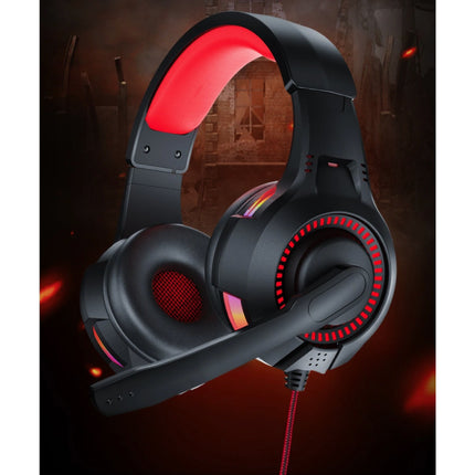 D5 Gaming Headset 3.5mm AUX Aansluiting - Comfortabele Koptelefoon met Microfoon Rood