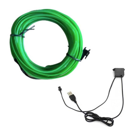 Neon LED Strip 10 Meter - Flexibele Verlichting Tube met  USB Adapter Waterdicht Groen