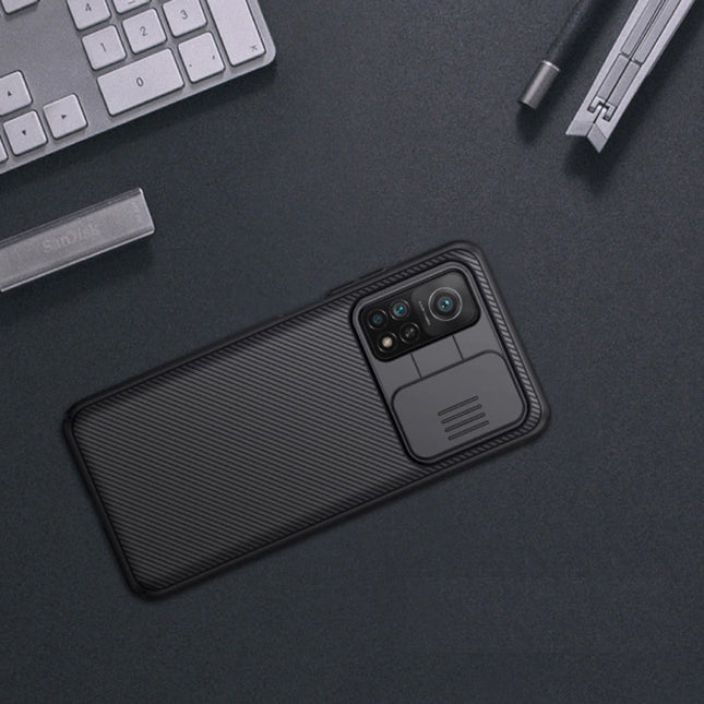 Xiaomi Mi 10T CamShield Hoesje  met Camera Slider - Shockproof Case Cover Cas TPU Zwart