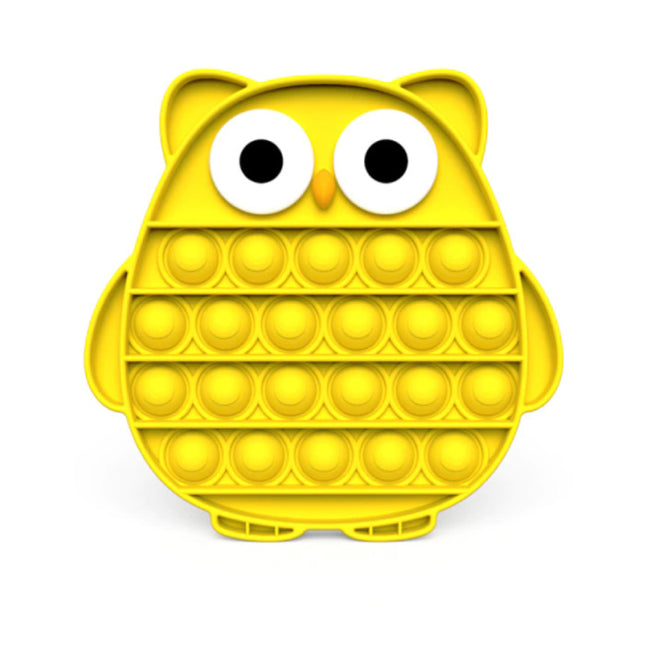 Pop It - Fidget Anti Stress Speelgoed Bubble Toy Siliconen Uil Geel