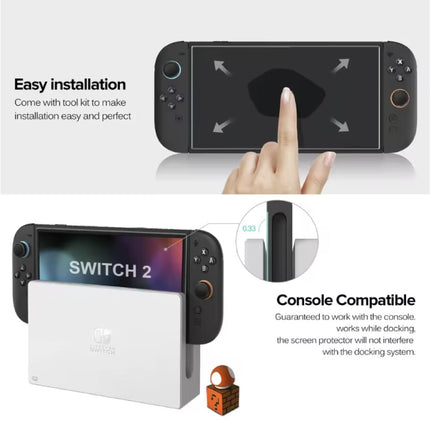 Screenprotector voor Nintendo Switch 2 (2025) - Gehard Glas Anti-Kras