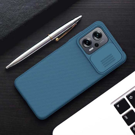 Xiaomi Poco X4 GT (5G) CamShield Hoesje met Camera Slide - Shockproof Case Cover Blauw