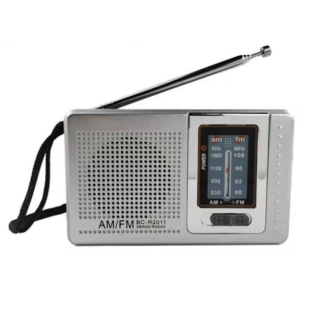 BC-R2011 Noodradio op Batterij - AM FM Radio Ontvanger - Zilver
