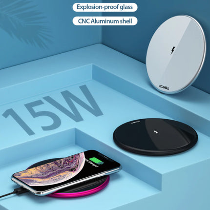 15W Qi Universele Draadloze Oplader Wireless Charging Pad Wit