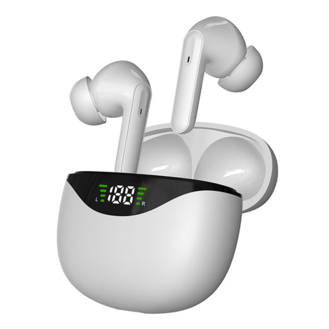 JS12 Air Pro Draadloze Oordopjes - Touch Control Oortjes TWS Bluetooth 5.1 Wit