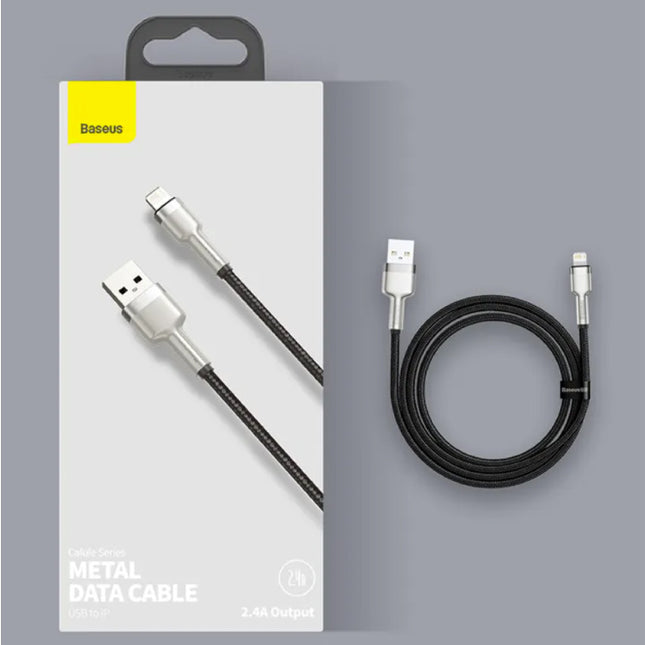 USB Oplaadkabel voor iPhone Lightning - 2 Meter - Gevlochten Nylon - Tangle Resistant Oplader Data Kabel Wit