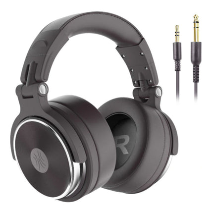Pro Studio Koptelefoon met 6.35mm en 3.5mm AUX Aansluiting - Headset met Microfoon DJ Headphones Bruin