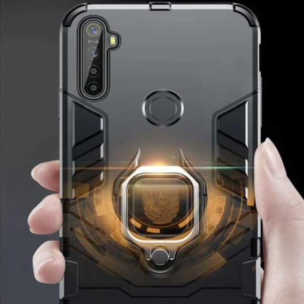 Oppo Realme XT Hoesje  - Magnetisch Shockproof Case Cover + Kickstand Zwart