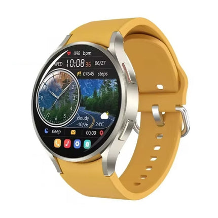 Universe Watch 6 Smartwatch - Silicoon Bandje - 1,40" Display - Hartslag Zuurstof Sport Tracker Horloge - Geel