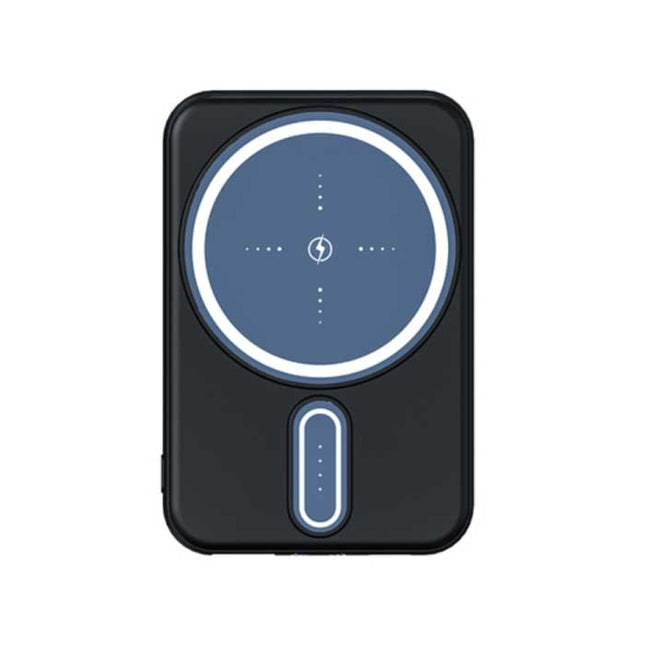 20.000mAh Mini Magnetische Qi Powerbank voor Mobiele Telefoons - Oplader Draadloze Batterij Zwart