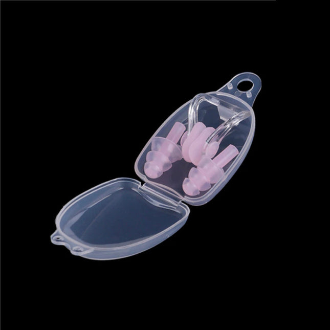 Siliconen Oorplugs met Neusklem / Neus Clip - Oordopjes Earplugs voor Zwemmen Neusknijper - Roze