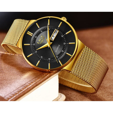 Kwarts Uurwerk Heren - Anoloog Luxe Horloge voor Mannen Goud