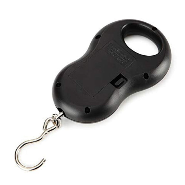 Hangweegschaal Digitaal met Haak - 50kg / 10g - Baggage Weegschaal Koffer Tas Zak Zwart