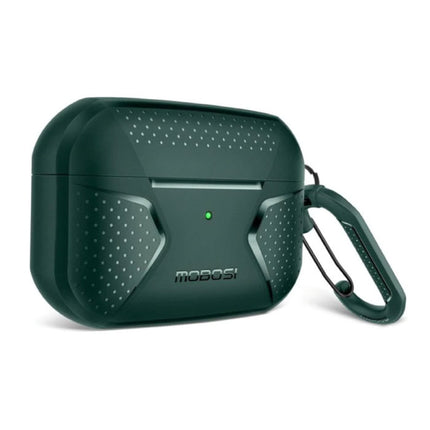 Shockproof Hoesje voor AirPods Pro met Karabijnhaak - AirPod Case Cover Skin - Groen