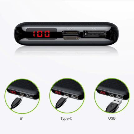 10.000mAh Mini Powerbank Externe Noodaccu Batterij Draagbare Oplader