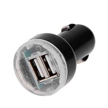 High Speed Dubbele Autolader/Dual Carcharger 5V - 3.1A Zwart