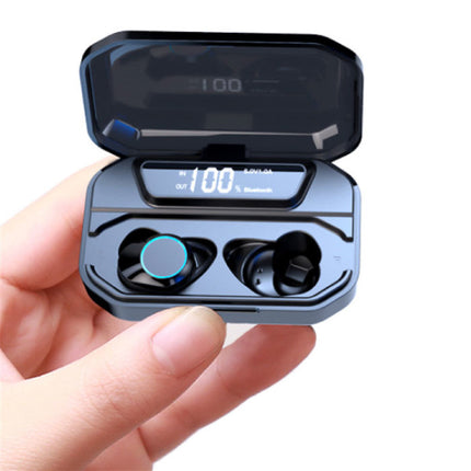 G02 TWS Draadloze Smart Touch Control Oortjes Bluetooth 5.0 Ear Wireless Buds 3300mAh Powerbank Earphones Earbuds Zwart