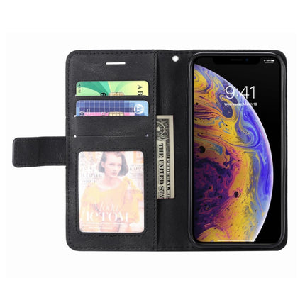Xiaomi Redmi Note 8T Flip Case - Leren Portefeuille PU Leer Wallet Cover Cas Hoesje Zwart