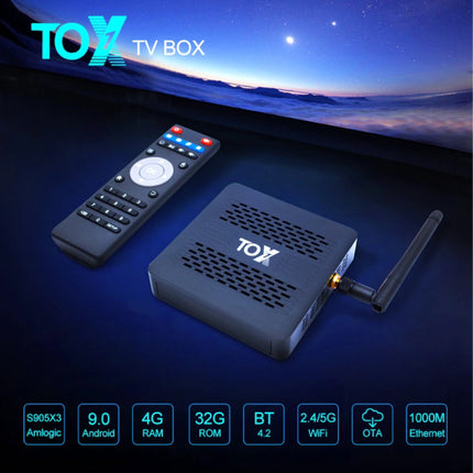 TOX1 TV Box Mediaspeler Android 9.0 Kodi - Bluetooth 4.2 - 4K - 4GB RAM - 32GB Opslagruimte
