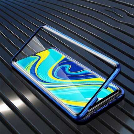 Xiaomi Mi 9 Lite Magnetisch 360° Hoesje met Tempered Glass - Full Body Cover Hoesje + Screenprotector Blauw