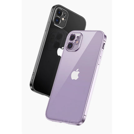 iPhone 12 Hoesje Luxe Frame Bumper - Case Cover Silicone TPU Anti-Shock Groen