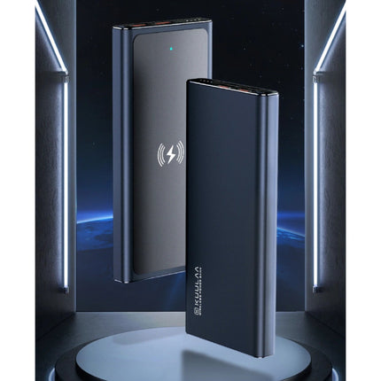 10.000mAh Draadloze Qi Oplader + Powerbank Noodaccu Batterij Wireless Charger Pad Zwart