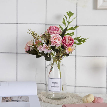Kunst Boeket - Zijden Rozen Roos Bloemen Luxe Boeketten Decor Ornament Groen