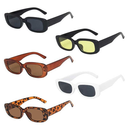 Trendy Vierkante Zonnebril voor Dames - Retro Reisbril Fashion Shades Anti-UV Bril Bruin