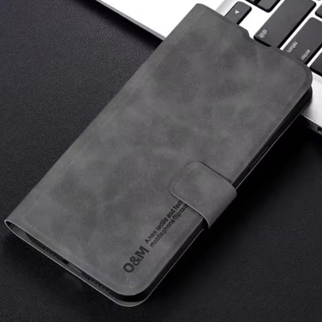 Xiaomi Poco X7 Pro Flip Case - Wallet Cover Portefeuille Kunstleer Hoesje - Donkergrijs