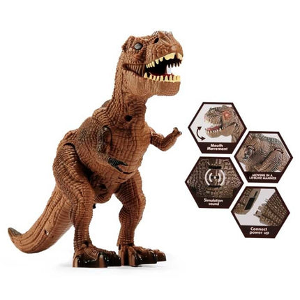 RC T-Rex Dinosaurus met Afstandsbediening - Infrarood Bestuurbare Speelgoed Robot Bruin