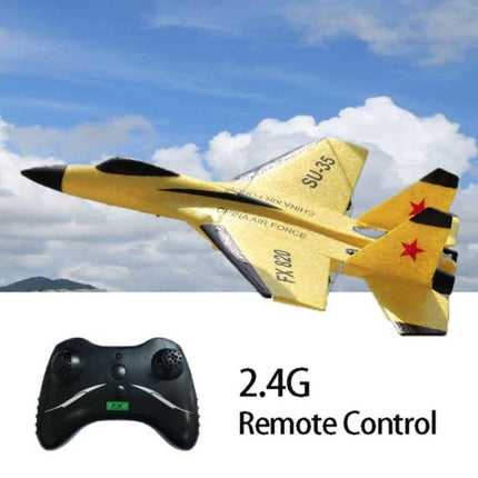 FX-620 RC Fighter Jet Glider met Afstandsbediening - Bestuurbaar Speelgoed Model Vliegtuig Geel