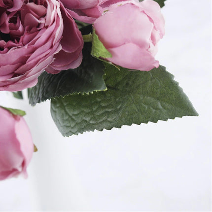 Kunst Boeket - Zijden Rozen Roos Bloemen Luxe Boeketten Decor Ornament Wit