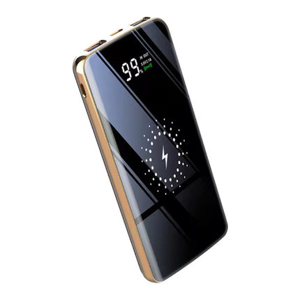 20.000mAh Qi Powerbank met 2 Oplaadpoorten en 4 Kabels - Externe Accu Batterij Oplader - Zwart