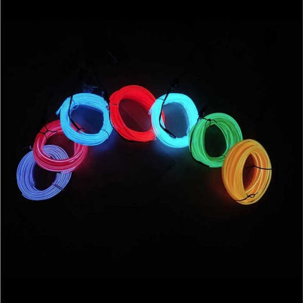 Neon LED Strip 5 Meter - Flexibele Verlichting Tube met  AA Batterij Adapter Waterdicht Blauw