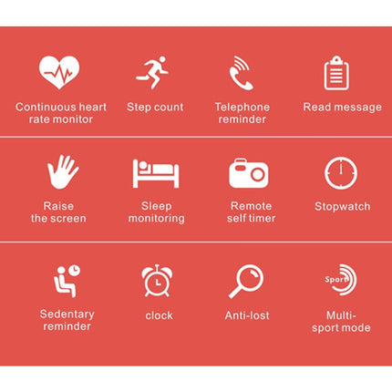 S2 Smartwatch -  Fitness Sport Activity Tracker Silica Gel Horloge Android Rood