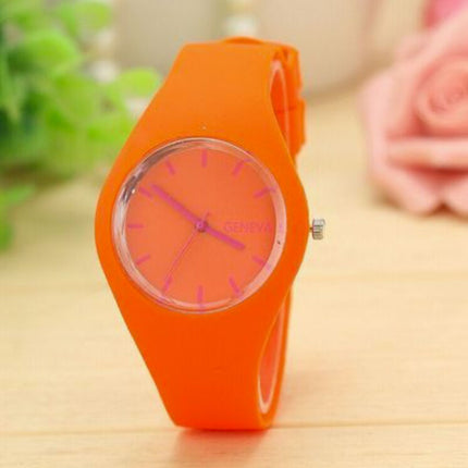 Jelly Horloge Unisex - Kwarts Uurwerk Silicoon Bandje Muntgroen